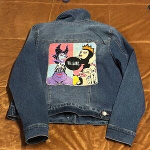 Natural Reflections Denim Jacket with Colorful Villains Design